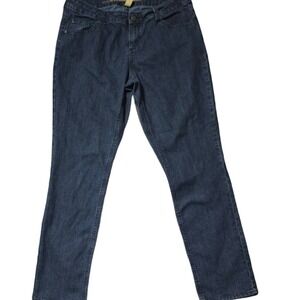 Arizona Jean Co Women's Plus Size 16.5 Dark Wash Straight Leg Jeans Stretch 29"